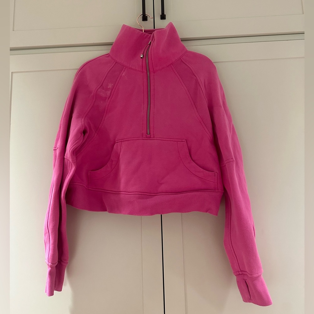 COPY - SONIC PINK LULULEMON HALF ZIP SCUBA